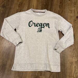 Oregon Ducks Sweatshirt Women’s Large Pressbox Royce Apparel Crewneck Pullover